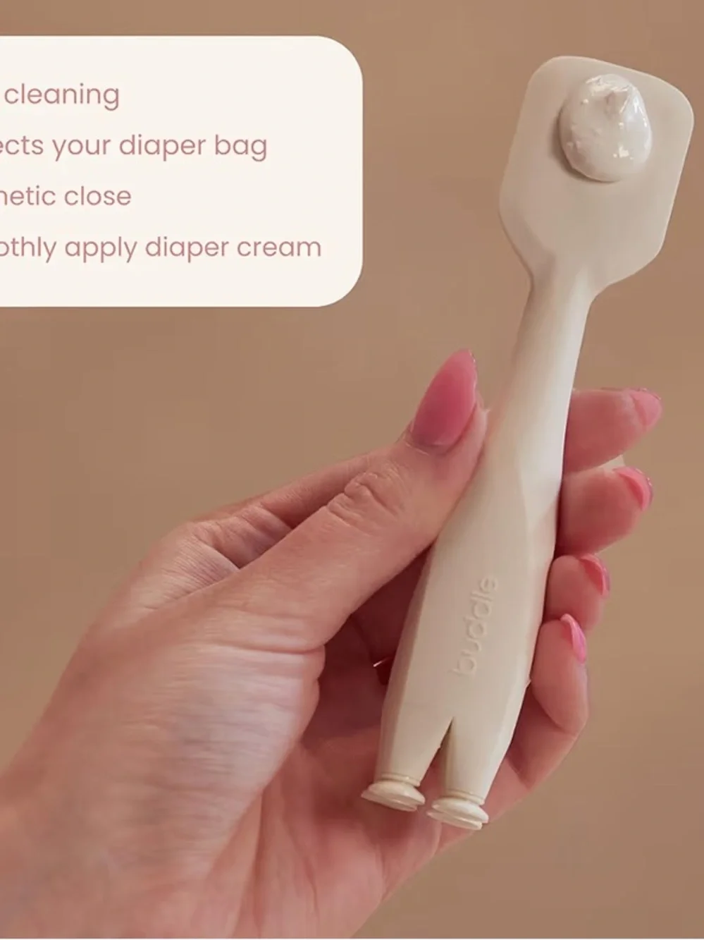 NWT Buddle Paddle Pal Baby Diaper Cream Spatula Applicator and Carrying Case
